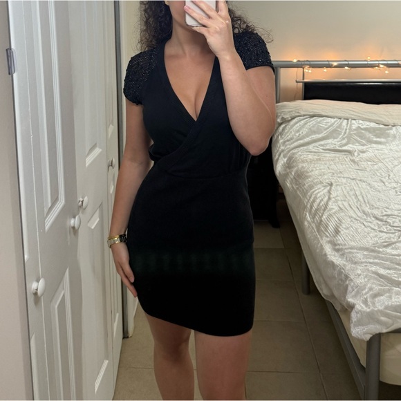 Armani Exchange Dark Gray Mini Dress - Picture 1 of 5
